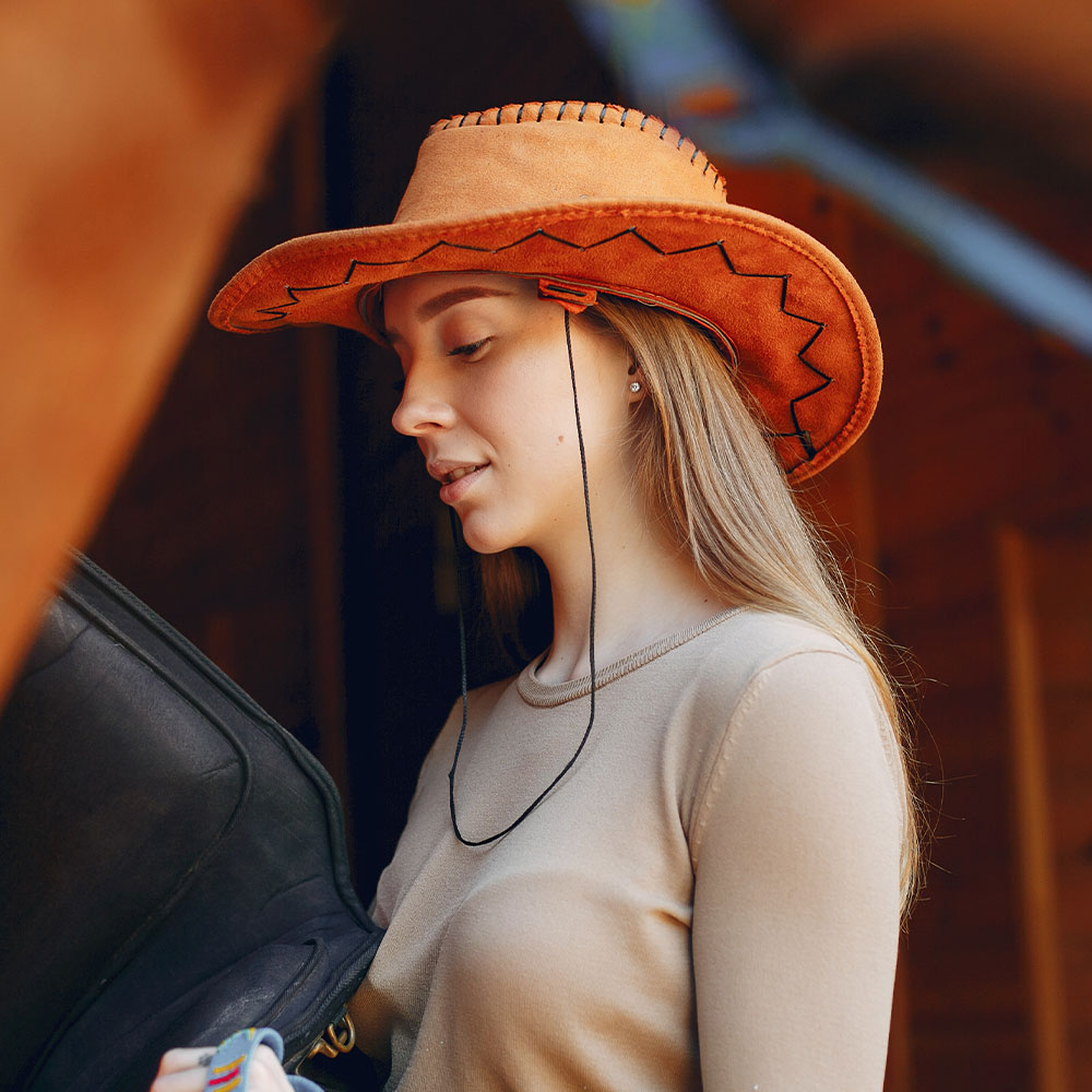 leather hat